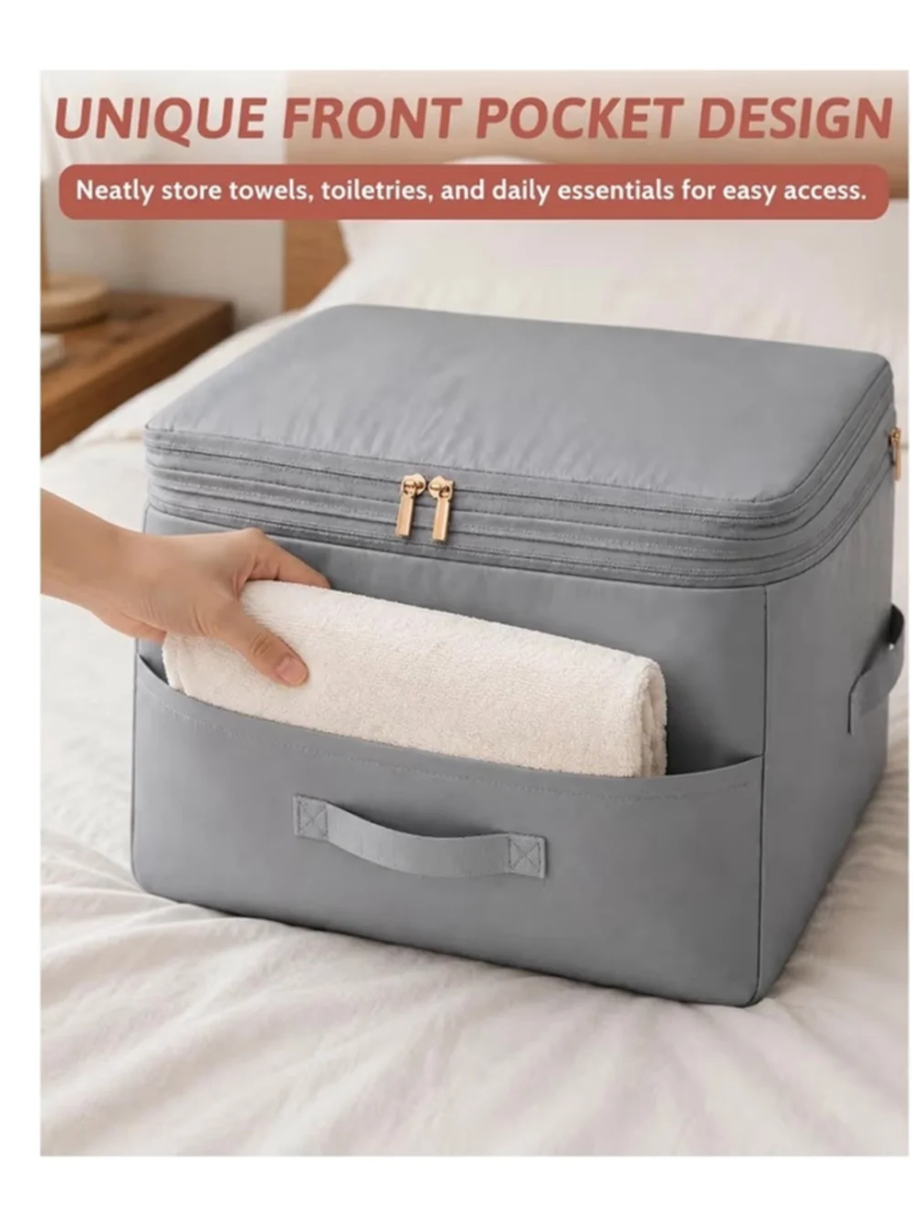 NEW Ultra Space Saving Self Compression Organizer 2 Pk Double Zipper Storage XL